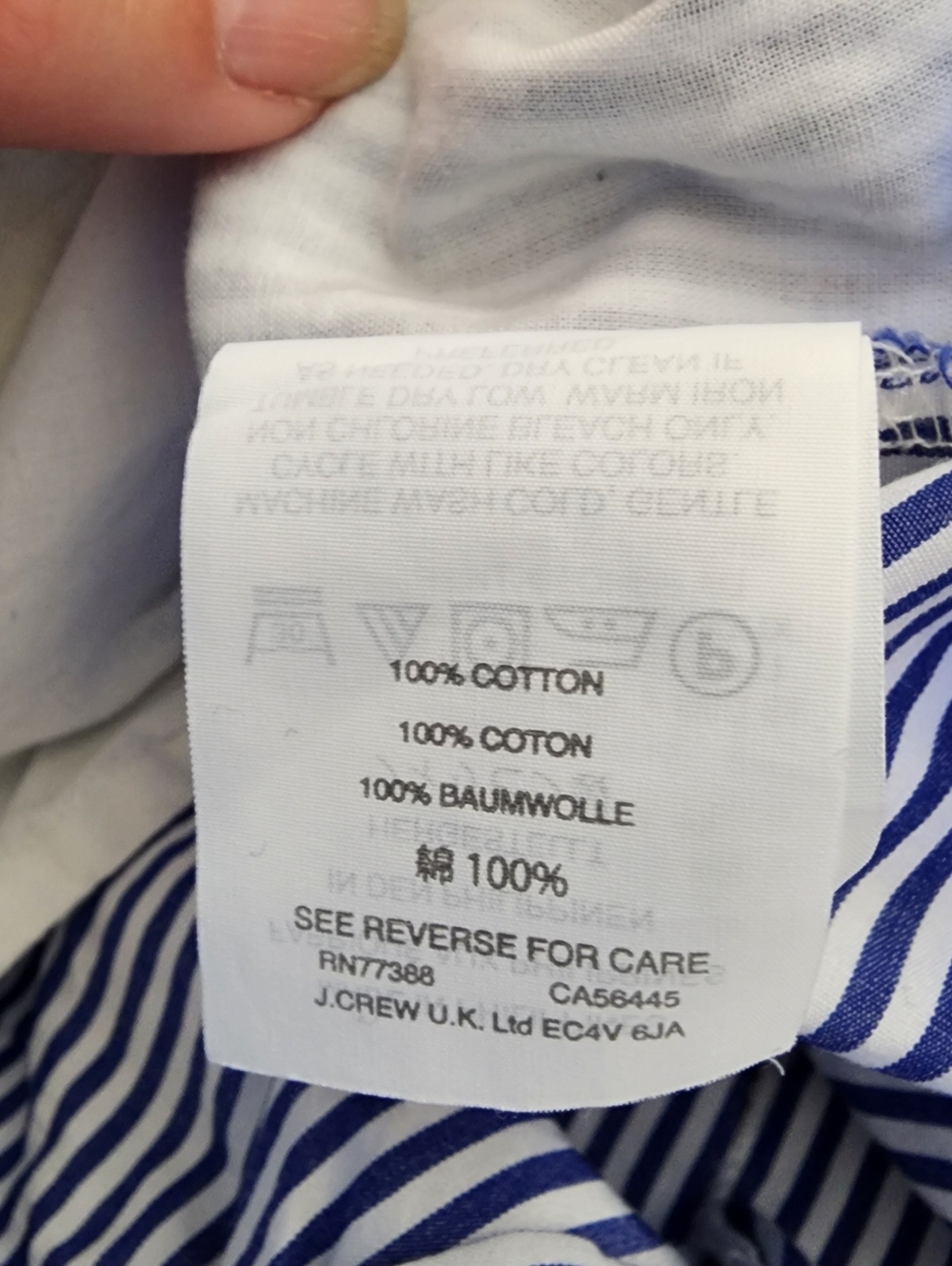 J. Crew Pants Womens Size 10 Blue White Stripe Wide Leg Culotte Crop Pleated - Picture 7 of 7